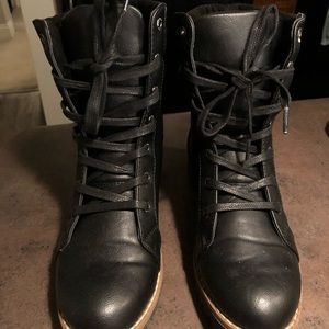 Nautica Black Combat Boots